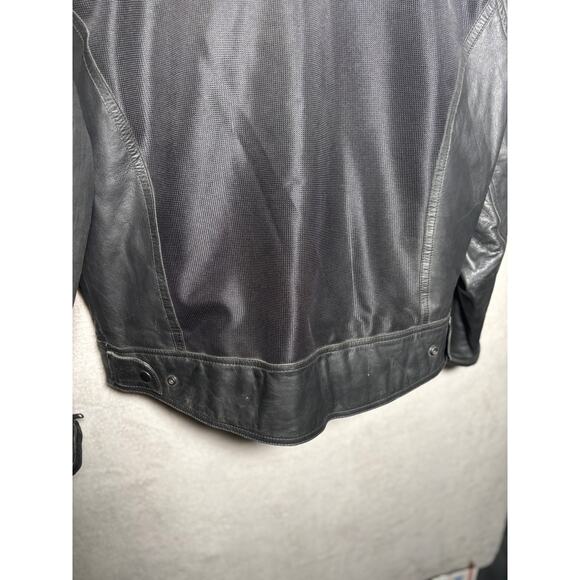 River Road Pecos Mesh Leather Motorcycle Jacket Black Men's Size 42 - Picture 5 of 10